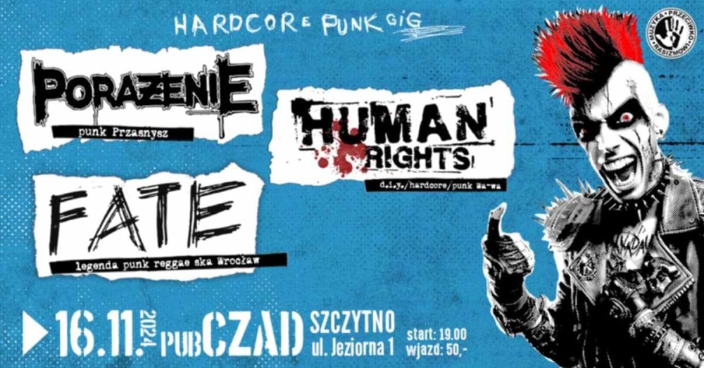 MUZYKA PRZECIWKO RASIZMOWI: HARDCORE PUNK GIG W SZCZYTNIE