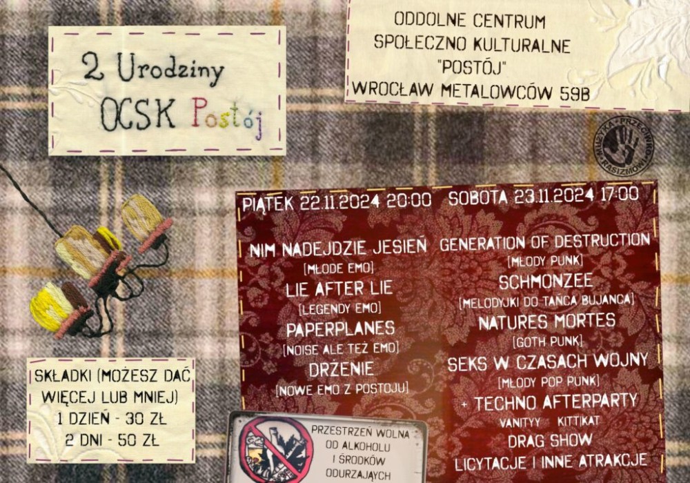 MUZYKA PRZECIWKO RASIZMOWI: DRUGIE URODZINY ODDOLNEGO CENTRUM SPOŁECZNO-KULTURALNEGO POSTÓJ