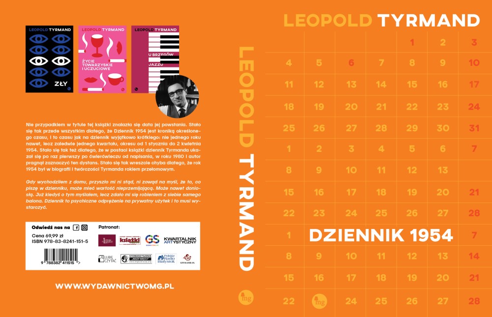 PATRONAT STOWARZYSZENIA „NIGDY WIĘCEJ”: „DZIENNIK 1954” LEOPOLDA TYRMANDA