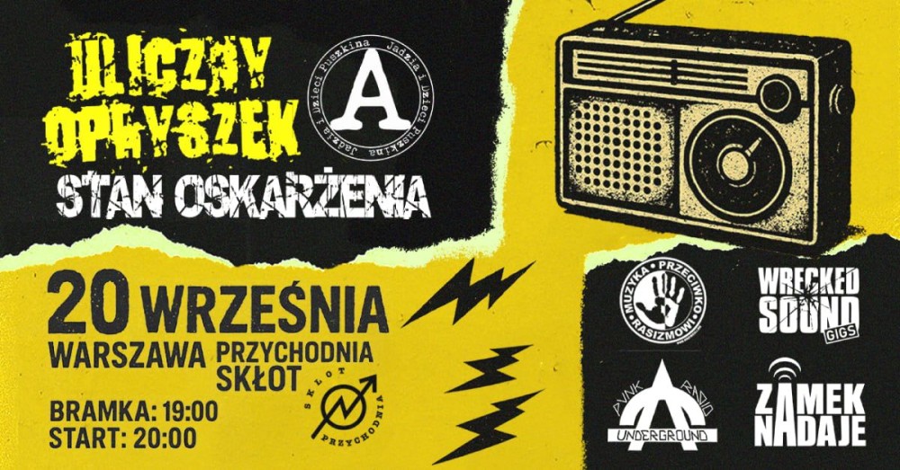 MUZYKA PRZECIWKO RASIZMOWI: ULICZNY OPRYSZEK, STAN OSKARŻENIA, JADZIA I DZIECI PUSZKINA