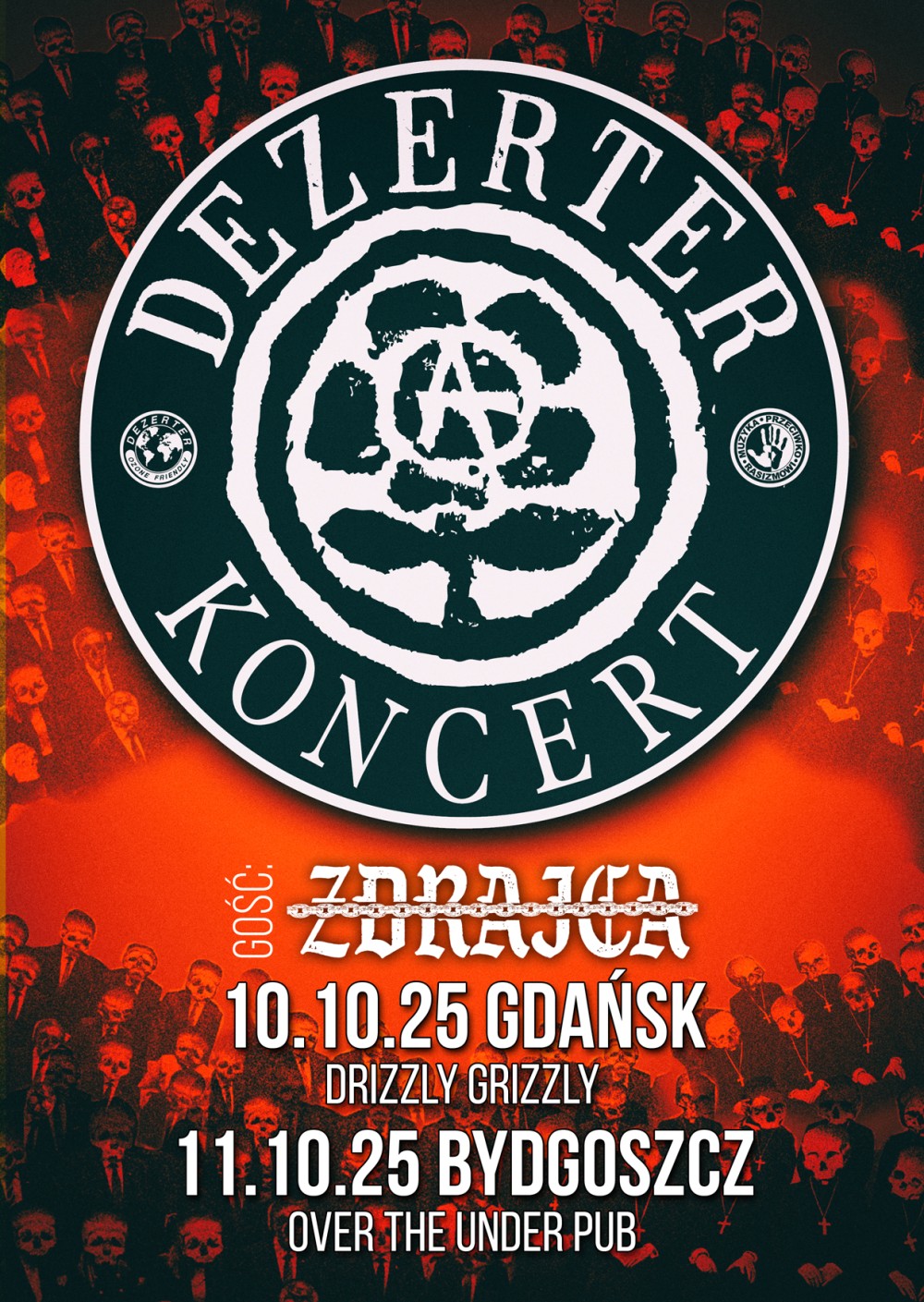 MUZYKA PRZECIWKO RASIZMOWI: KONCERTY DEZERTERA W GDAŃSKU I BYDGOSZCZY