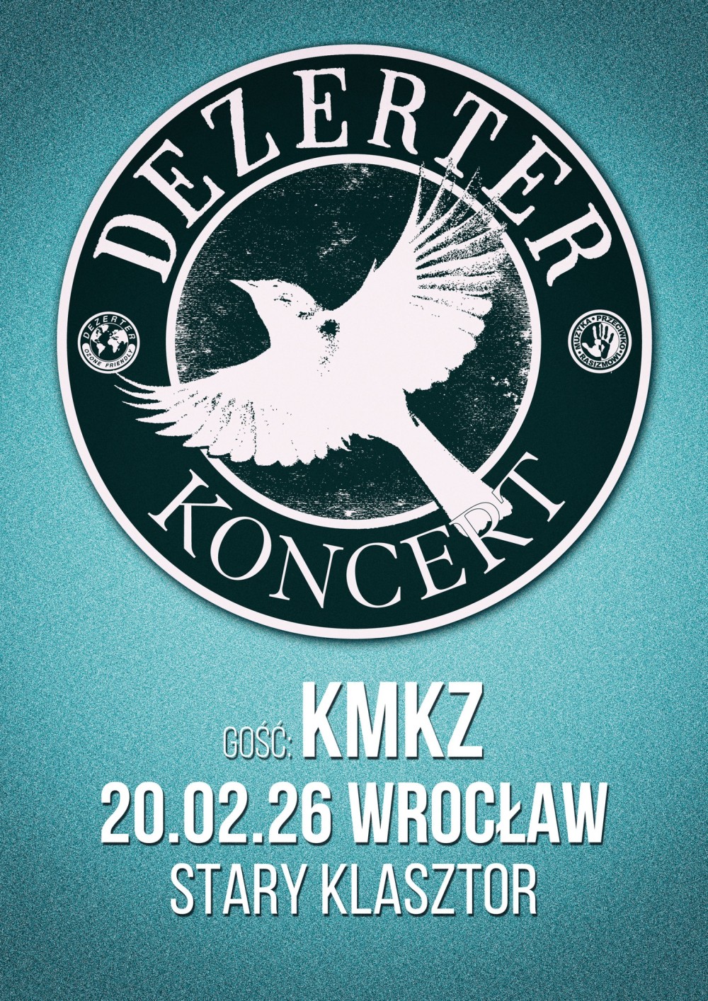 MUZYKA PRZECIWKO RASIZMOWI: KONCERT KLUBOWY DEZERTERA I KMKZ 
